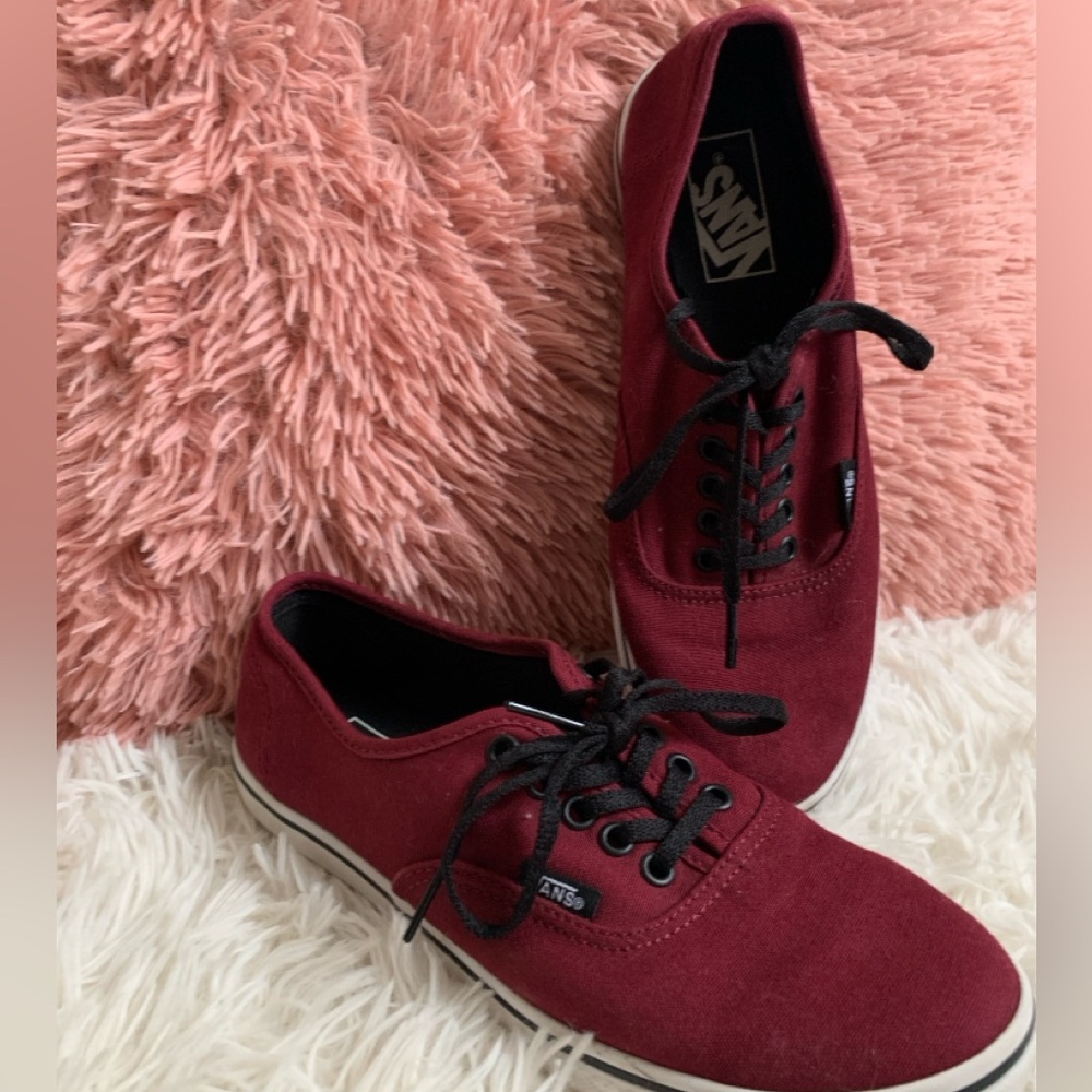 Vans Women's Burgundy Low Top Sneakers